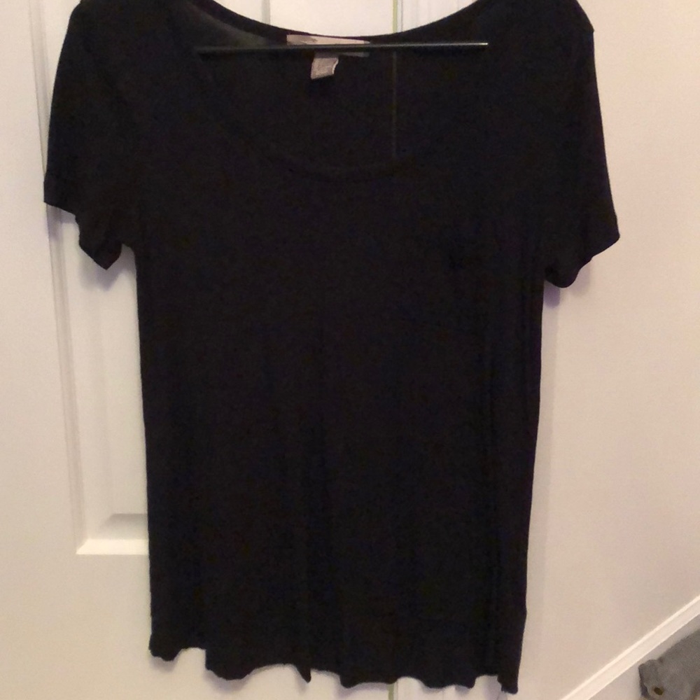 Flowy Black Forever 21 Pocket Top